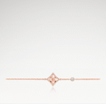 Color Blossom Star Bracelet, Plated With 18k Rose Gold, Pink Mother-of-Pearl, And Zircon