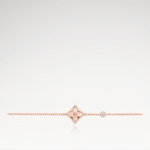 Color Blossom Star Bracelet, Plated With 18k Rose Gold, Pink Mother-of-Pearl, And Zircon