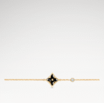 Color Blossom Star Bracelet, 18k Gold Plated, Onyx And Zircon