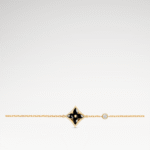 Color Blossom Star Bracelet, 18k Gold Plated, Onyx And Zircon