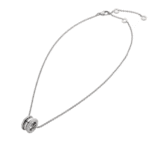 Zeistia x  B.zero1 necklace,925 Silver,18k Gold Plated, Pendant edge set with zircons - Image 5