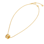 Zeistia x  B.zero1 Rock necklace with 18 kt  gold plated pendant with studded spiral, pavé diamonds on the edges - Image 2