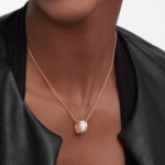 Zeistia x  B.zero1 necklace,925 Silver,18k Gold Plated, white ceramic pendant - Image 3