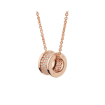 Zeistia x  B.zero1 necklace,925 Silver,18k Gold Plated, Spiral pavé zircon - Image 4