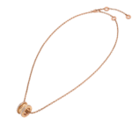 Zeistia x  B.zero1 Rock necklace with 18 kt  gold plated pendant with studded spiral, pavé diamonds on the edges - Image 5