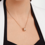 Zeistia x  B.zero1 necklace,925 Silver,18k Gold Plated, Spiral pavé zircon - Image 6